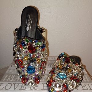 Jeffrey Campbell Bejeweled Rhinestone Mules